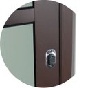 Ver imagem 4 de Porta de Correr Suspensa 210x70cm Vidrao Dir L.25 Brimak Abertura Direita Cinza/Corten