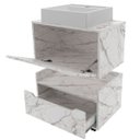 Ver imagem 4 de Kit Balcão e Gabinete de Banheiro com Cuba 1 Porta 1 Gaveta Mármore Branco