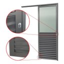 Ver imagem 3 de Porta de Correr Suspensa 210x70cm Meia Veneziana Meia Vidro Dir L.25 Brimak Abertura Direita