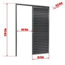 Ver imagem 6 de Porta de Correr Suspensa 210x70cm Veneziana Esq L.25 Brimak Abertura Esquerda Cinza