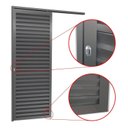 Ver imagem 3 de Porta de Correr Suspensa 210x70cm Veneziana Esq L.25 Brimak Abertura Esquerda Cinza