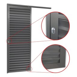 Porta de Correr Suspensa 210x70cm Veneziana Esq L.25 Brimak - 3