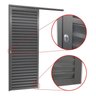 Porta de Correr Suspensa 210x70cm Veneziana Esq L.25 Brimak - 3
