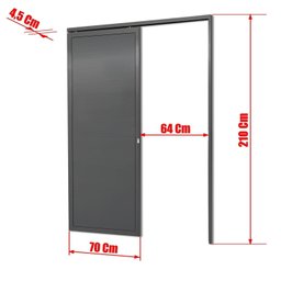 Porta de Correr Suspensa 210x70cm Lambril Dir L.25 Brimak - 6