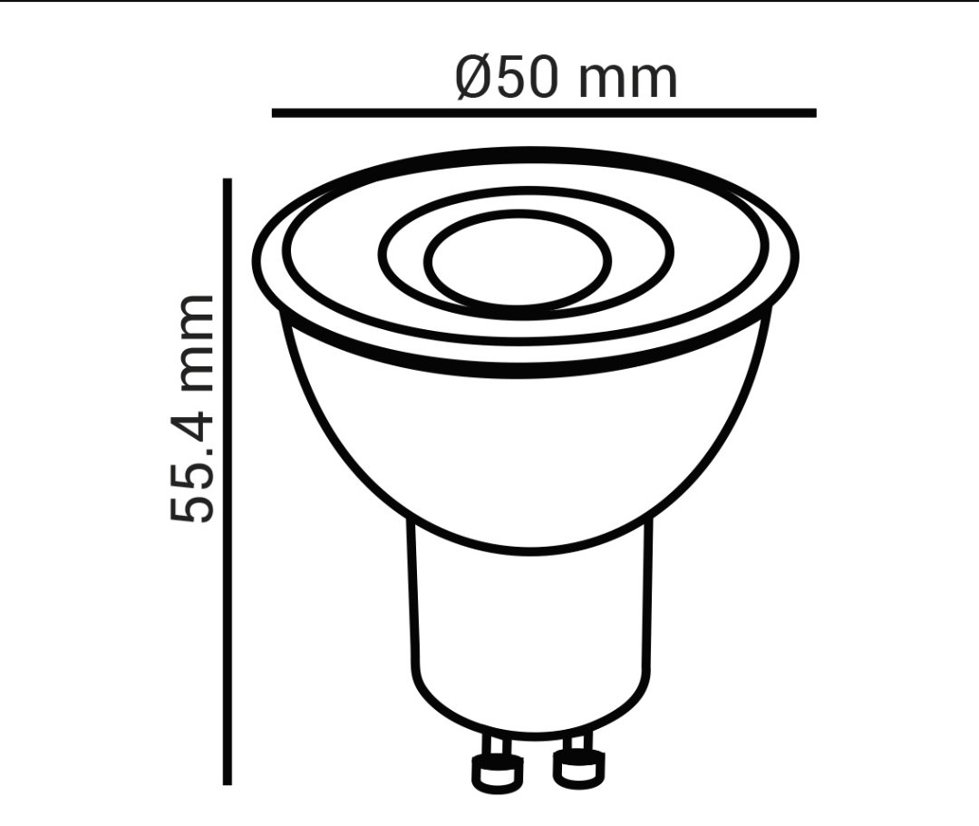 Spot dicroica mr16 de embutir recuado Quadrado LED 7w Dimerizavel - Branco - 6500K - 5