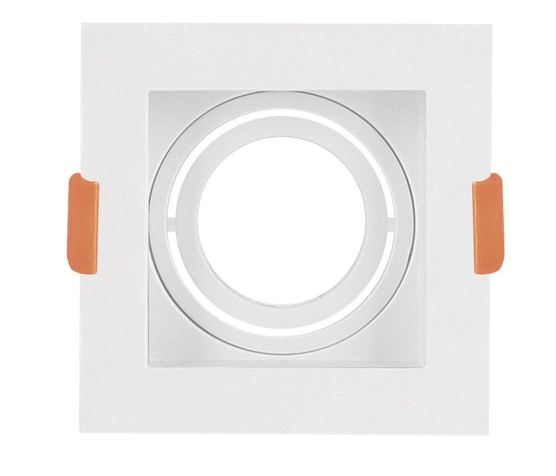 Spot dicroica mr16 de embutir recuado Quadrado LED 7w Dimerizavel - Branco - 6500K - 2