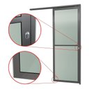 Ver imagem 3 de Porta de Correr Suspensa 210x70cm Vidrao Dir L.25 Brimak Abertura Direita Cinza