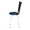 Ver imagem 3 de Conjunto 4 Cadeiras Branca para Cozinha Hawai Café com Assento Estampado:floral Preto