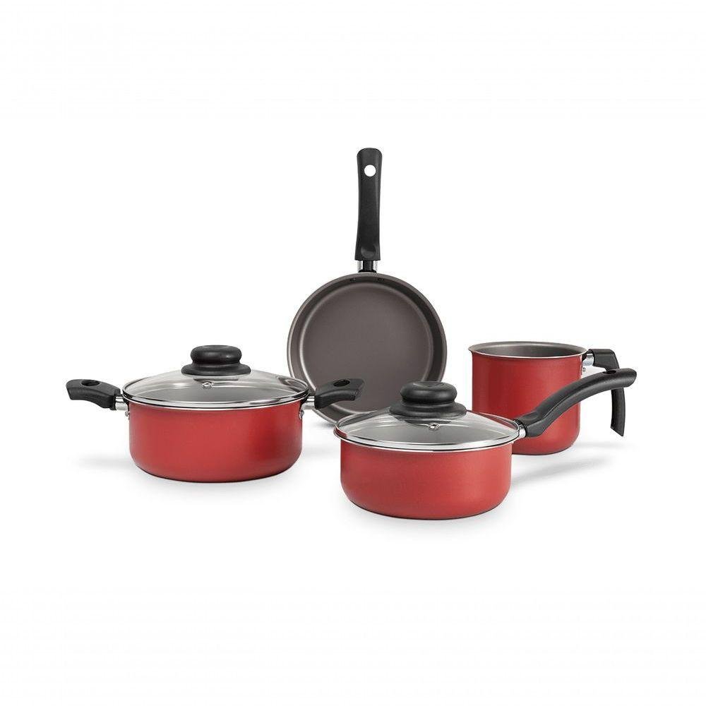 Jogo de Panelas com 4 Peças - Ruby - Brinox Vermelho Brinox - 2