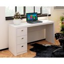 Ver imagem 1 de Mesa de Computador Solteiro Me4102 C/ 3 Gavetas Branco - Tecno Mobili