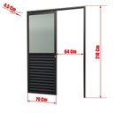 Ver imagem 6 de Porta de Correr Suspensa 210x70cm Meia Veneziana Meia Vidro Dir L.25 Brimak Abertura Direita