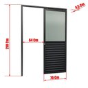 Ver imagem 6 de Porta de Correr Suspensa 210x70cm Meia Veneziana Meia Vidro Esq L.25 Brimak