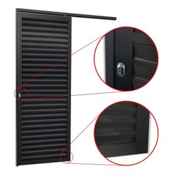 Porta de Correr Suspensa 210x70cm Veneziana Esq L.25 Brimak - 3