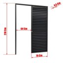 Ver imagem 6 de Porta de Correr Suspensa 210x70cm Veneziana Esq L.25 Brimak Abertura Esquerda Preto