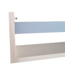 Ver imagem 3 de Kit 3 Prateleira para Livros 50cm Branco Trava Azul Claro