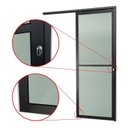 Ver imagem 3 de Porta de Correr Suspensa 210x70cm Vidrao Dir L.25 Brimak Abertura Direita Preto