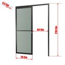 Ver imagem 6 de Porta de Correr Suspensa 210x70cm Vidrao Dir L.25 Brimak Abertura Direita Preto