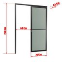Ver imagem 6 de Porta de Correr Suspensa 210x70cm Vidrao Esq L.25 Brimak Abertura Esquerda