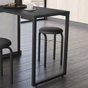 Ver imagem 7 de Mesa Multiuso Preto 90 Cm com 02 Banquetas Corino Preto