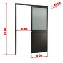 Ver imagem 6 de Porta de Correr Suspensa 210x70cm Meia Lambril Meia Vidro Esq L.25 Brimak Abertura Esquerda