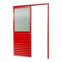 Ver imagem 2 de Porta de Correr Suspensa 210x70cm Meia Veneziana Meia Vidro Dir L.25 Brimak Abertura Direita