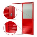 Ver imagem 3 de Porta de Correr Suspensa 210x70cm Meia Veneziana Meia Vidro Dir L.25 Brimak Abertura Direita