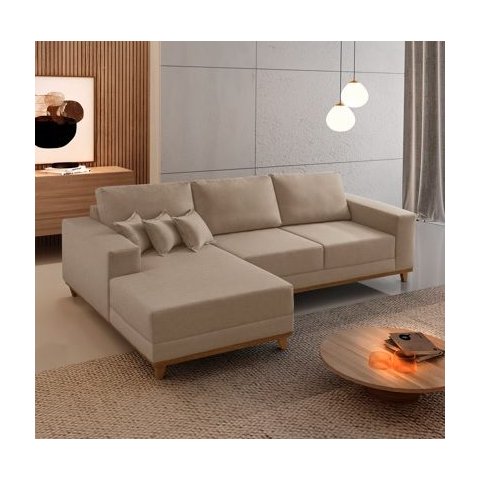 Sofá Cronos 03 Metros Chaise Lado Esquerdo Meu Sofá Online