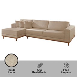 Sofá Cronos 03 Metros Chaise Lado Esquerdo Meu Sofá Online - 4