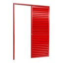 Ver imagem 2 de Porta de Correr Suspensa 210x70cm Veneziana Esq L.25 Brimak Abertura Esquerda Vermelho
