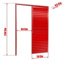 Ver imagem 6 de Porta de Correr Suspensa 210x70cm Veneziana Esq L.25 Brimak Abertura Esquerda Vermelho