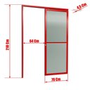 Ver imagem 6 de Porta de Correr Suspensa 210x70cm Vidrao Esq L.25 Brimak Abertura Esquerda