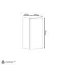 Ver imagem 3 de Armário Aéreo Decorativo Solari 40cm Porta Dobradiças com Amortecimento Mdf Jequitibá/gris Fosco G77
