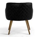 Ver imagem 5 de Kit 2 Poltronas Decorativas Algodão Rosa Sintético Preto Matelassê Pé Palito Alya- Larbelle