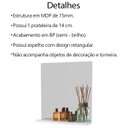 Ver imagem 3 de Espelheira para Banheiro 1 Prateleira Bn3642 Branco Tecno Mobili