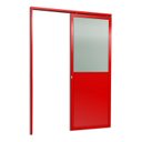 Ver imagem 2 de Porta de Correr Suspensa 210x70cm Meia Lambril Meia Vidro Esq L.25 Brimak Abertura Esquerda