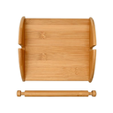 Ver imagem 4 de Porta Guardanapos de Mesa com Suporte Porta Gaurdanapo de Bambu Decoração Mesa Posta 19x17,8x5,8cm -