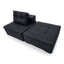 Ver imagem 1 de Poltronas Serena 2 Peças Modular Sofá de Chão Nobuck Estrutura Sem Madeira de Espuma D28 Leve