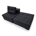 Ver imagem 4 de Poltronas Serena 2 Peças Modular Sofá de Chão Nobuck Estrutura sem Madeira de Espuma D28 Leve