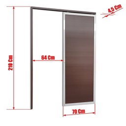 Porta de Correr Suspensa 210x70cm Lambril Esq L.25 Brimak - 6