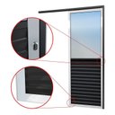 Ver imagem 3 de Porta de Correr Suspensa 210x70cm Meia Veneziana Meia Vidro Dir L.25 Brimak Abertura Direita Preto/Mix