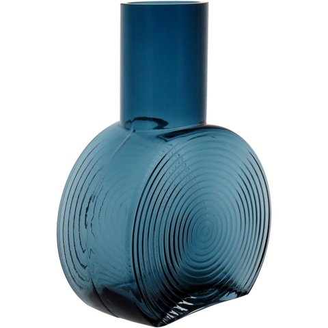 Garrafa Decorativa 23x16x8cm Vidro Azul Sanvictor