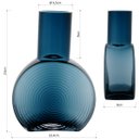 Ver imagem 7 de SANVICTOR GARRAFA DECORATIVA 23x16x8cm VIDRO AZUL