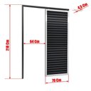 Ver imagem 6 de Porta de Correr Suspensa 210x70cm Veneziana Esq L.25 Brimak Abertura Esquerda Preto/Mix
