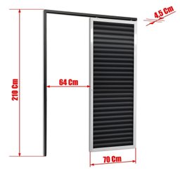 Porta de Correr Suspensa 210x70cm Veneziana Esq L.25 Brimak - 6