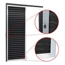 Ver imagem 3 de Porta de Correr Suspensa 210x70cm Veneziana Esq L.25 Brimak Abertura Esquerda Preto/Mix
