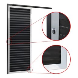 Porta de Correr Suspensa 210x70cm Veneziana Esq L.25 Brimak - 3