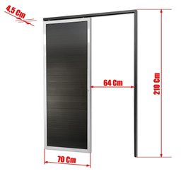 Porta de Correr Suspensa 210x70cm Lambril Dir L.25 Brimak - 6