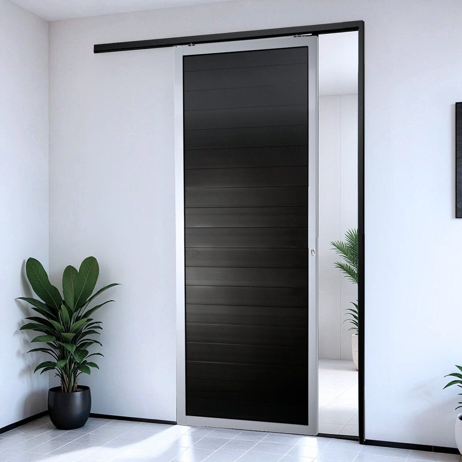 Porta de Correr Suspensa 210x70cm Lambril Dir L.25 Brimak Abertura