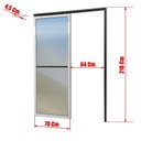 Ver imagem 6 de Porta de Correr Suspensa 210x70cm Vidrao Dir L.25 Brimak Abertura Direita Preto/Mix