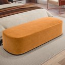 Ver imagem 6 de Kit 02 Puffs Decorativos Orgânico para Living Quarto 195cm Doha W01 Couríssimo Whisky - Lyam Decor